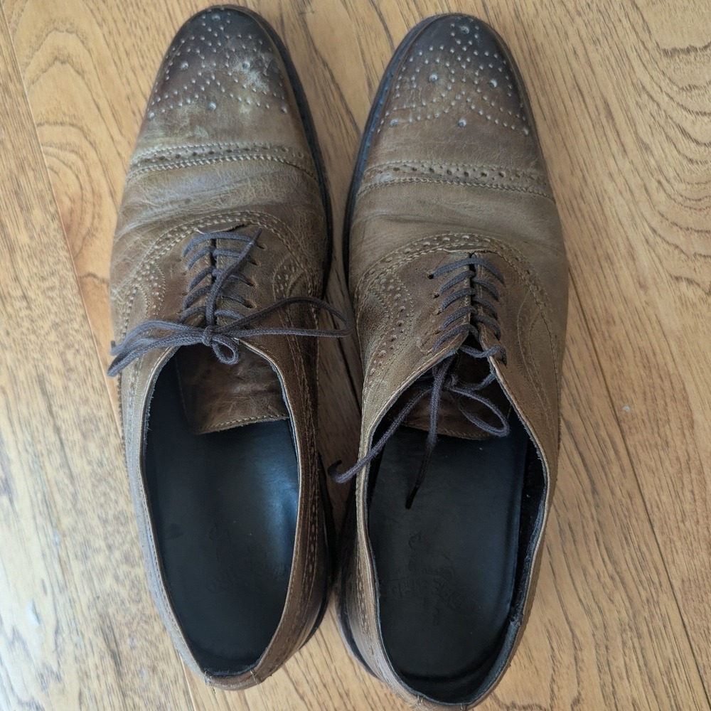 Freebird by Steven Brown Leather Cap Toe WIngtip Oxford Mens Shoes Sz 38‎ Brogue
